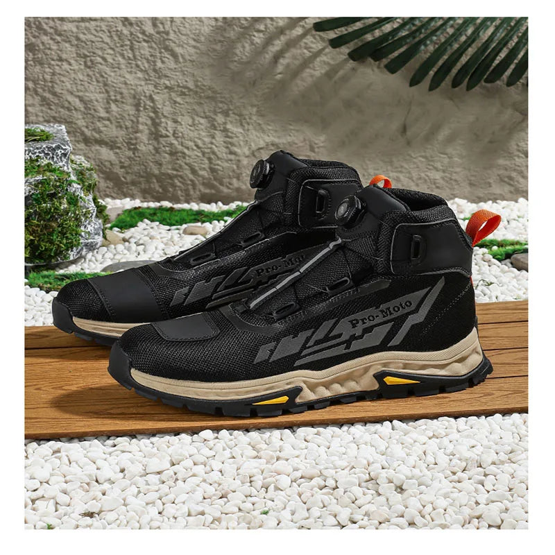 Boots for Motorcyclist Man Motorcycle Shoes Botas Moto Wear-Resistant Men's Motorcycle Shoes  Men's Motorcycle Shoes  Riding boo