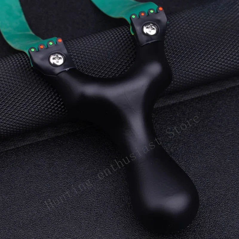 Outdoor Hunting Shooting Catapult Entertainment Accessories Toys Hunting Resin Slingshot Catapult with Flat Rubber Band for Hunt