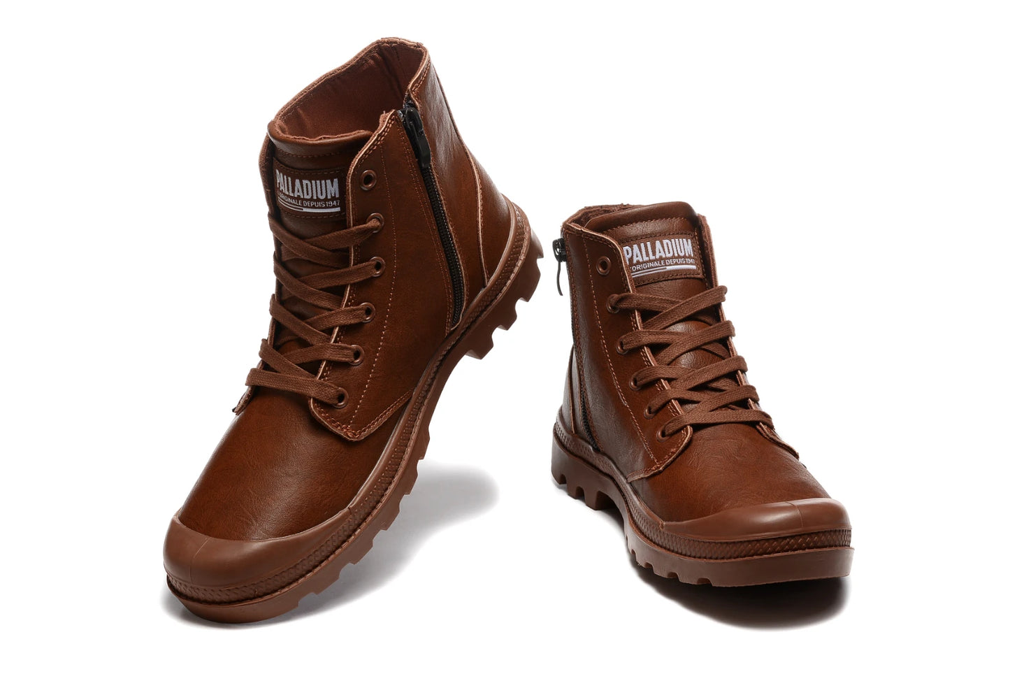 2025 New PALLADIUM Pampa Men Women Soldiers Boots Leather Zipper Ankle Boots Outdoor Dual Purpose Walking Shoes Casual Shoes