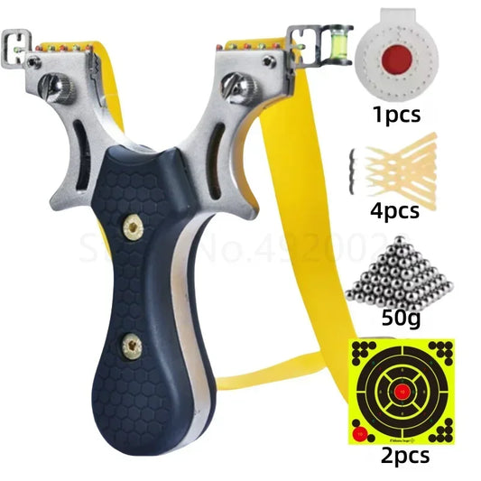 Stainless Steel Outdoor Slingshot Large Strong Rubber Band Shooting Catapult Hunting Tire Tactical Game Toy Bow
