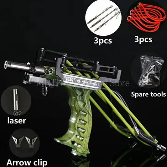 Green/Red Laser Slingshot Black Red Hunting Bow Slingshot Fishing Outdoor Powerful Slingshot Catapult Slingshot Shooting Caza