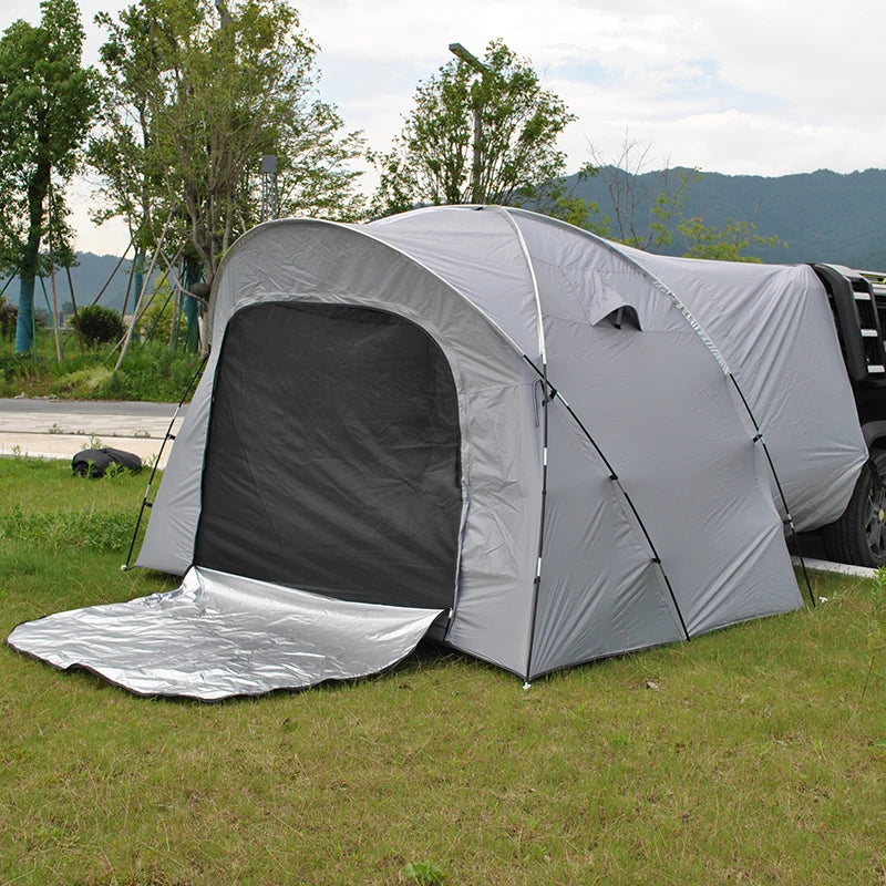 3-4 Person SUV Camping Tent PU4000 Waterproof with Mesh Bug Door, Cross-Ventilated Quick-Pitch Design, Built-In Floor