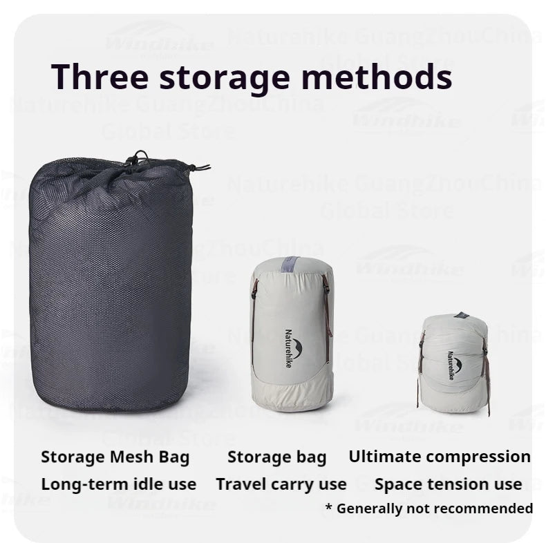 Naturehike CW400 Sleeping Bag Winter 650FP Duck Down Hooded Hiking Sleeping Bag 20D Nylon Waterproof Ultralight Envelope Warm