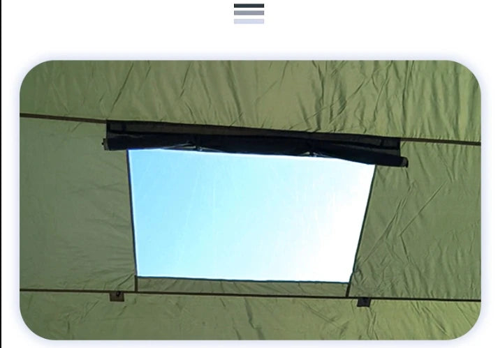 8 ㎡ Camping Outdoor Tent for 4~6People No Pitch Rainproof Sunproof Wind Resistant Hiking Marquee with Skylight & Chimney Outlet