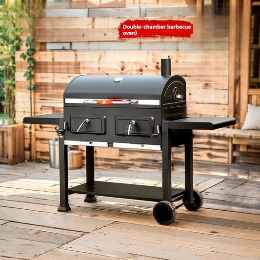 Stainless Steel Tabletop Charcoal Grill with Barbecue Grill Potable Charcoal Grill in Cooking Area Outdoor Camping