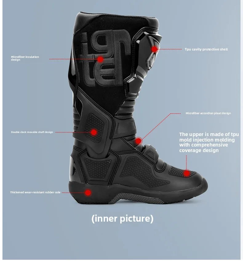 TR tiger MX3 Motorcycle Off-Road Boots Anti-fall Lindau ADV Rally Activity shaft Riding boots High Top Adult
