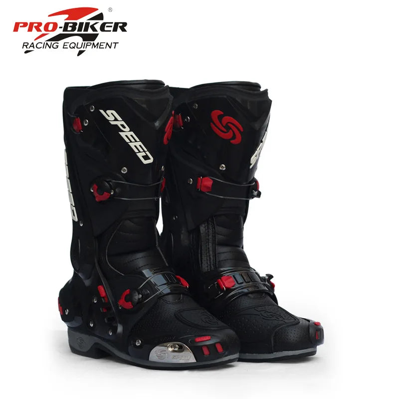 Racing riding shoes Motorcycle boots Motorcycle shoes Medium long shoes boots men