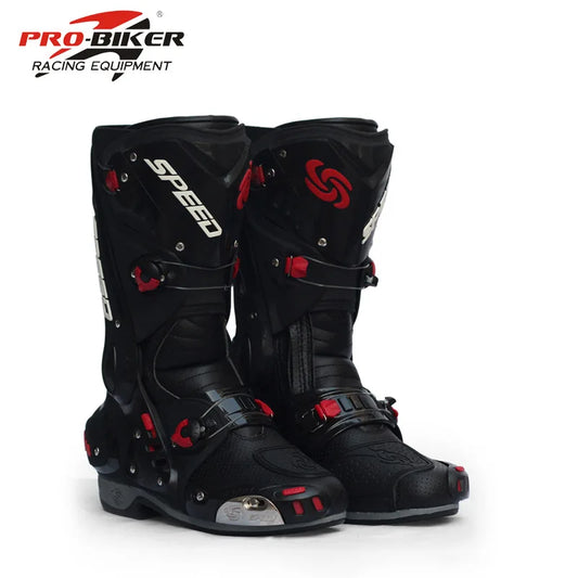 Racing riding shoes Motorcycle boots Motorcycle shoes Medium long shoes boots men