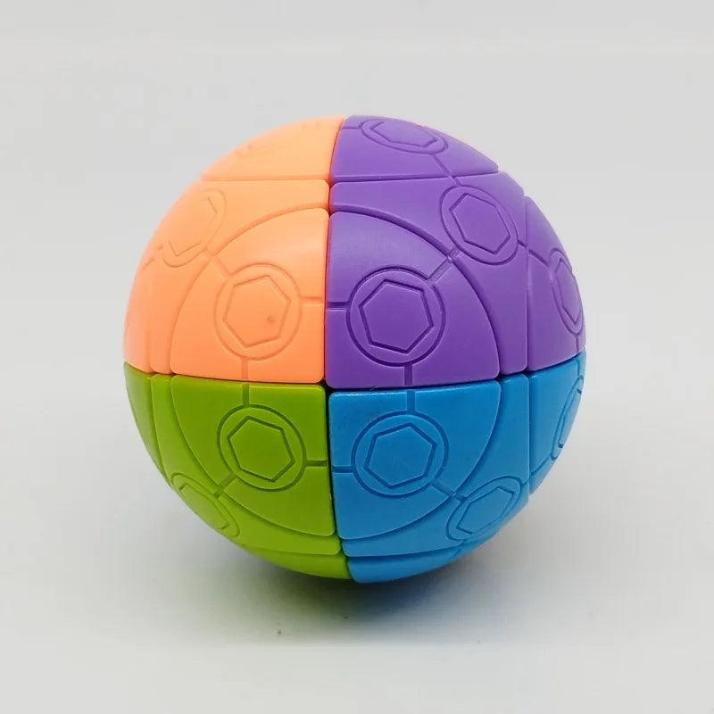 [Wisdom]2X2 Football Cube 8-color 75mm Spanish Spherical Cube 2X2 Spherical Cube Personal Hobby Collection Edition Fidget Toys