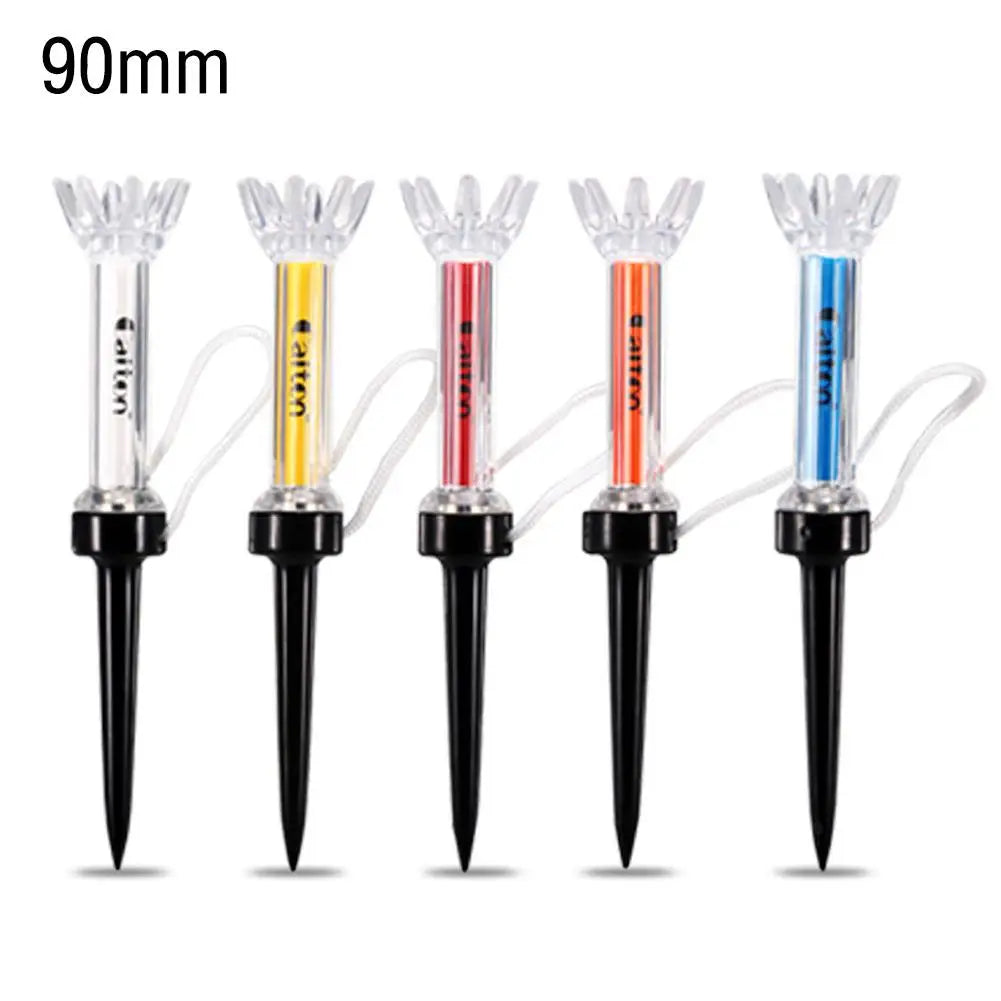 5pcs/set 79/90mm Magnetic Plastic Golf Tee Set Plastic Step Down Golf Ball Tee Holder Golf Training Practice Tees Accessories