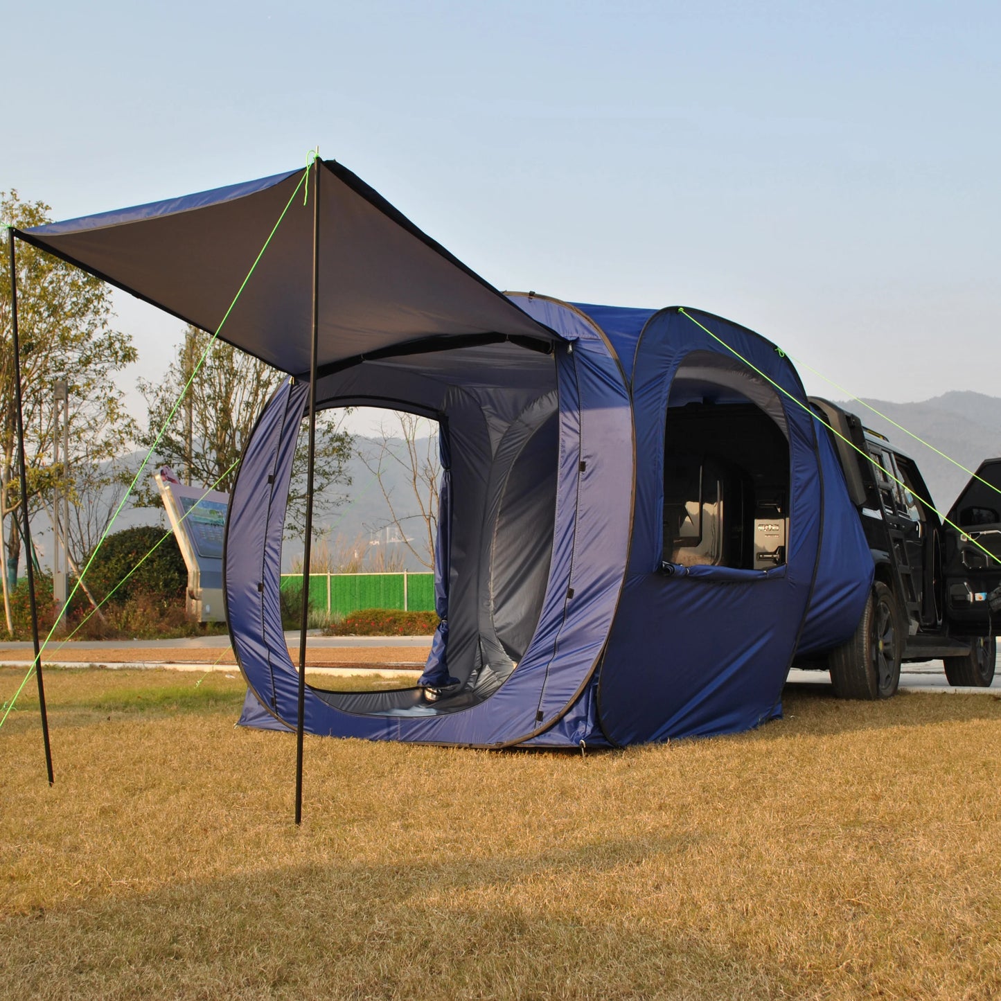 Car Tent Waterproof Tent, Car Tailgate Tent,Pop Up Car Rear Tent, SUV Tent Camping Car Tents for Campers Multipurpose Truck Tent
