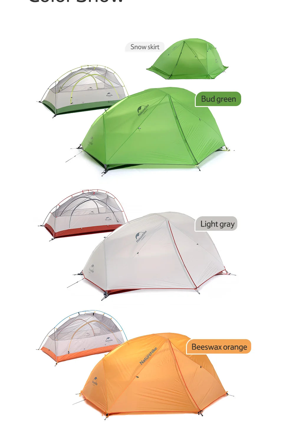 Naturehike New Star River Camping Tent Ultralight 2 Person Double Layer 20D Nylon Silicone Tent windproof Lightweight Tents