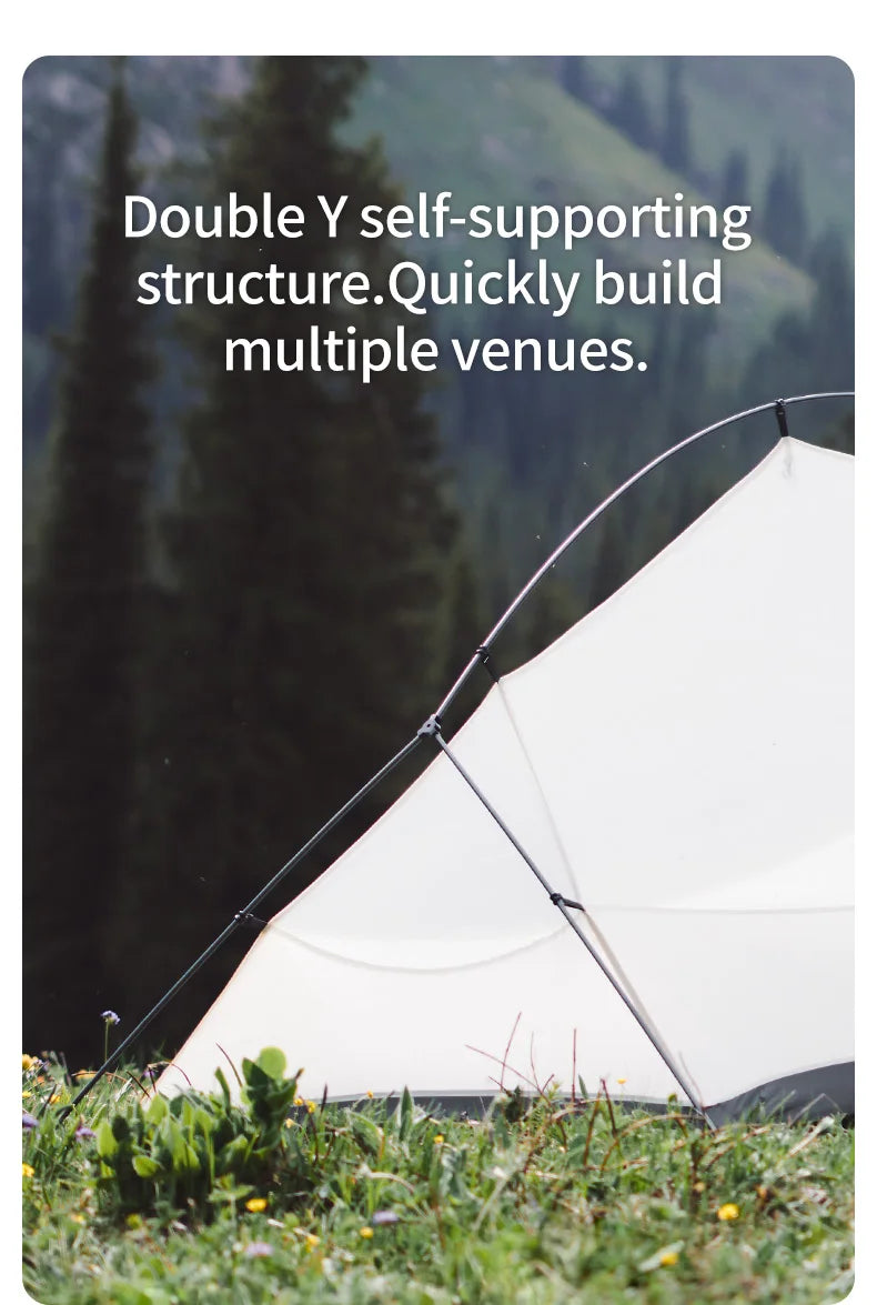 Naturehike Cloud Up Outdoor Camping Tent Ultralight 2 Person 15D Silica Gel Double Layer Backpack Tent Hiking With Free Mat