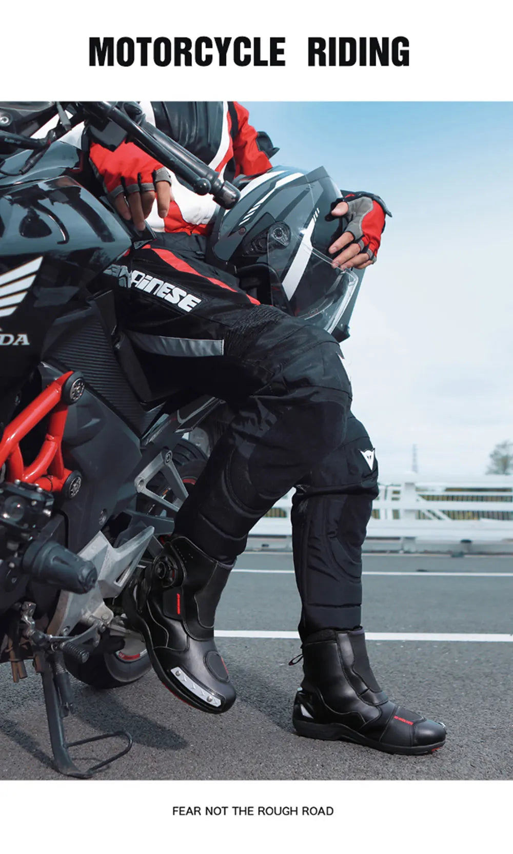 Men Motorcycle Boots Outdoor Waterproof Motocross Riding Boot Anti-Slip Motos Shoes High Quality Men's Motorcycle Shoes JC666