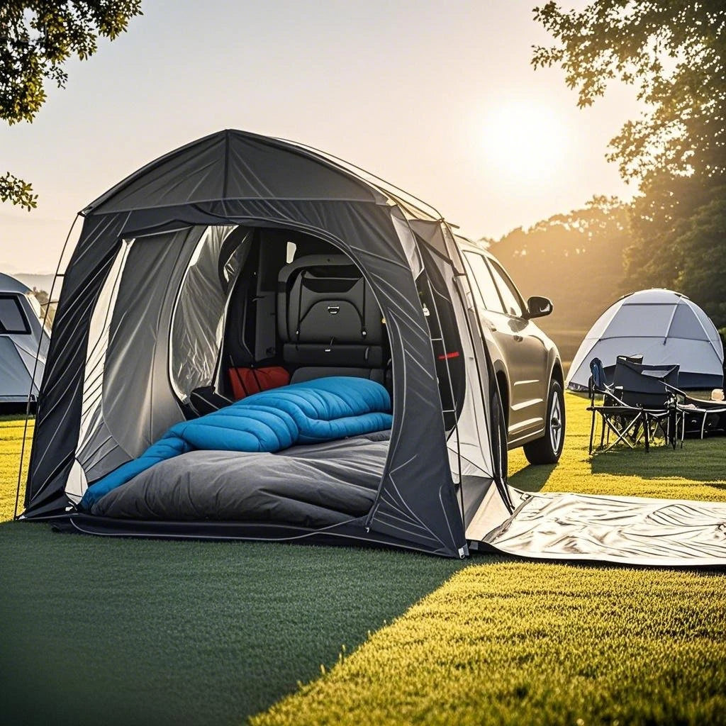 Easy Setup SUV Car Camping Tent - 4-Season Waterproof Tailgate Tent with Floor, 2-4 Person Large Space for Outdoor Adventures