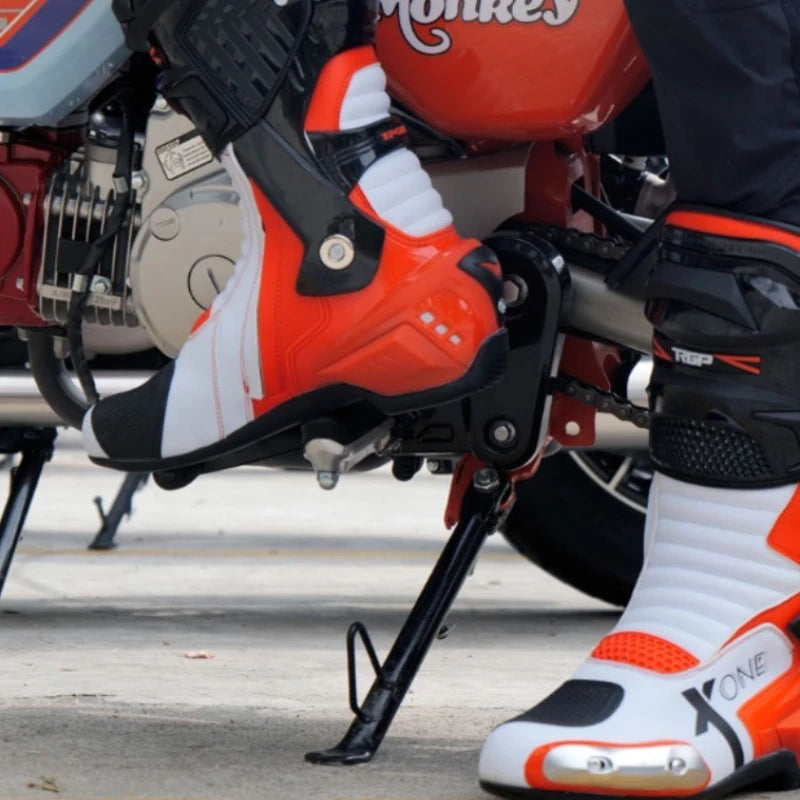 2PCS Motocross Boots Professional Protective Motorcycle Boots Motobots Windproof And Waterproof Men's Motorcycle Boots Motobots