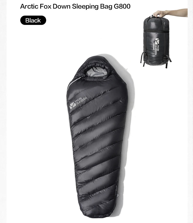 Mobi Garden Winter Warm Sleeping Bag -25 ℃ ~0 ℃   Goose down Thickened 650Fp Mummy Type Outdoor Camping Adult down Sleeping Bag