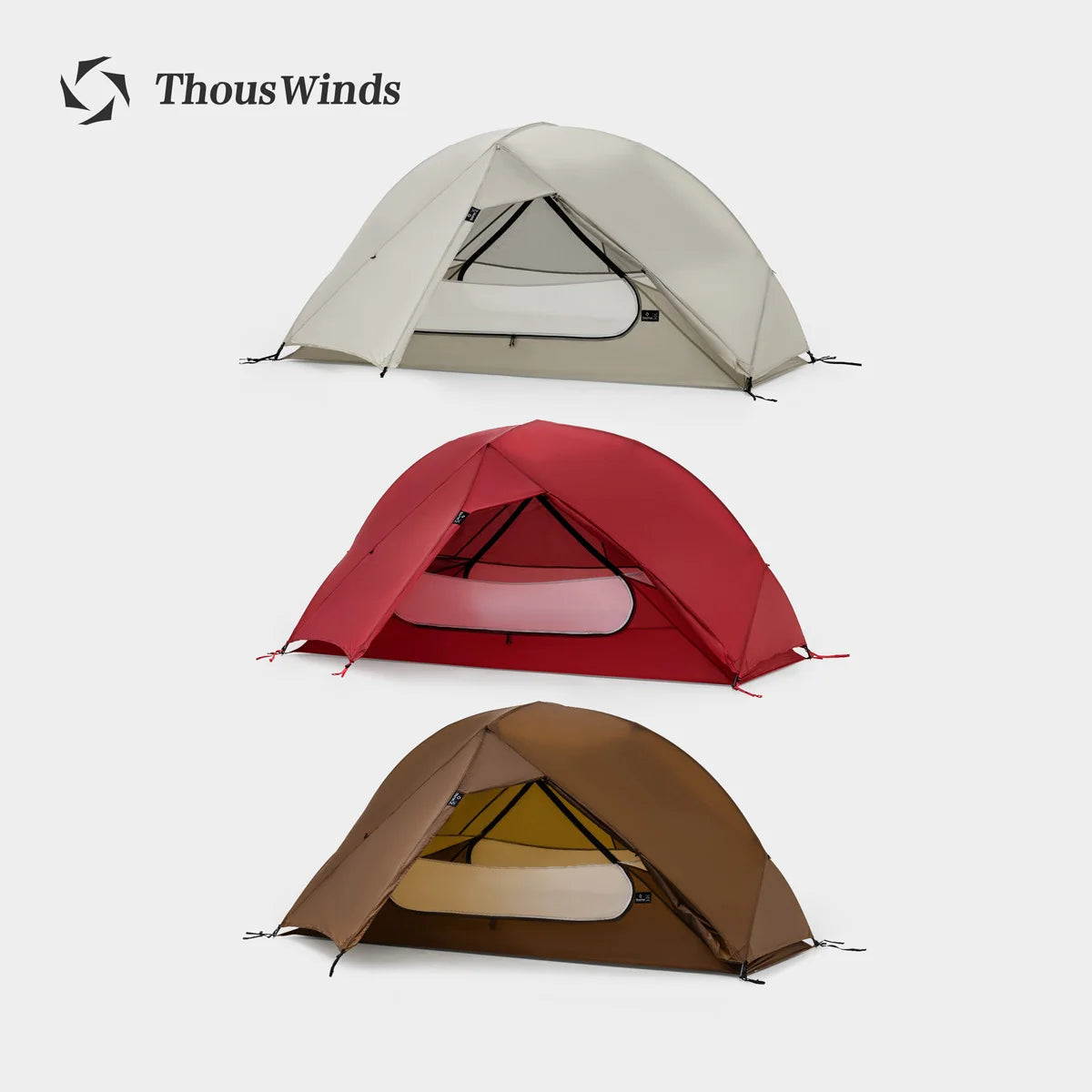 Thous Winds SGR 1-Person Backpacking Tent, 3-Season Ultralight Hiking Tent, 15D Nylon Ripstop Both Side Silicon Camping Tent