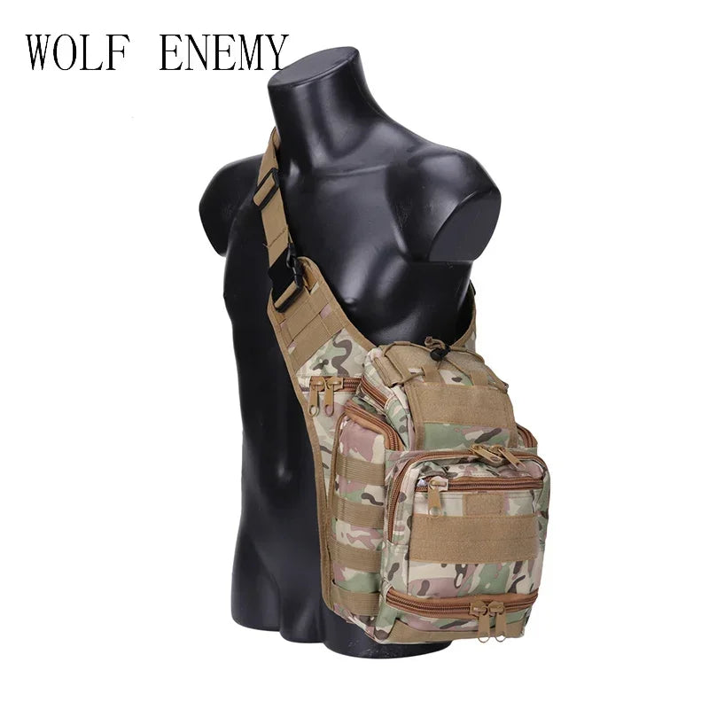 Large Hunting Sling Backpack EDC Tactical Shoulder Bag Molle  Chest Pack Waterproof Outdoor Camping Trekking Camera Pack