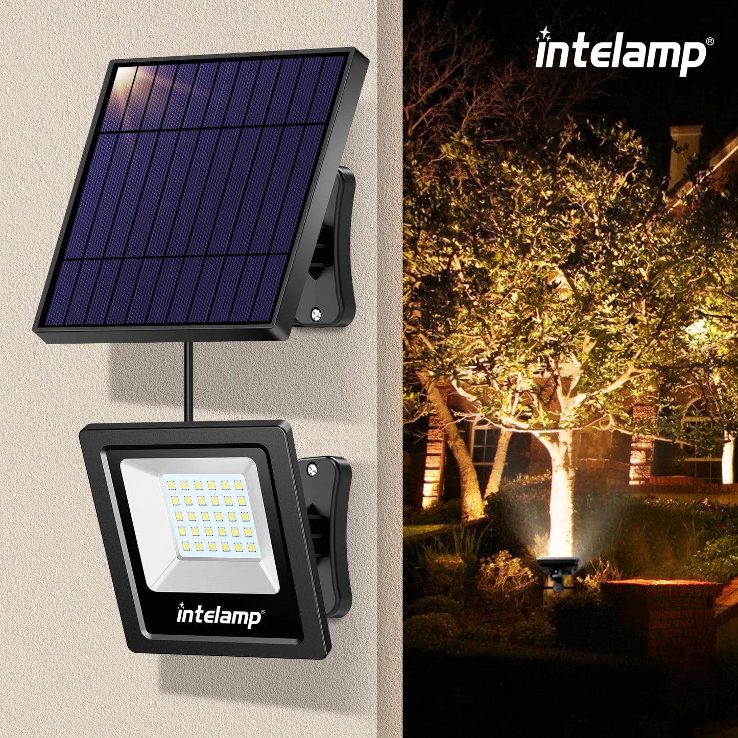 Solar Outdoor Super Bright Wall Light IP65 Waterproof Street Light Solar Security Light (Warm) for Many Outdoor Scenes