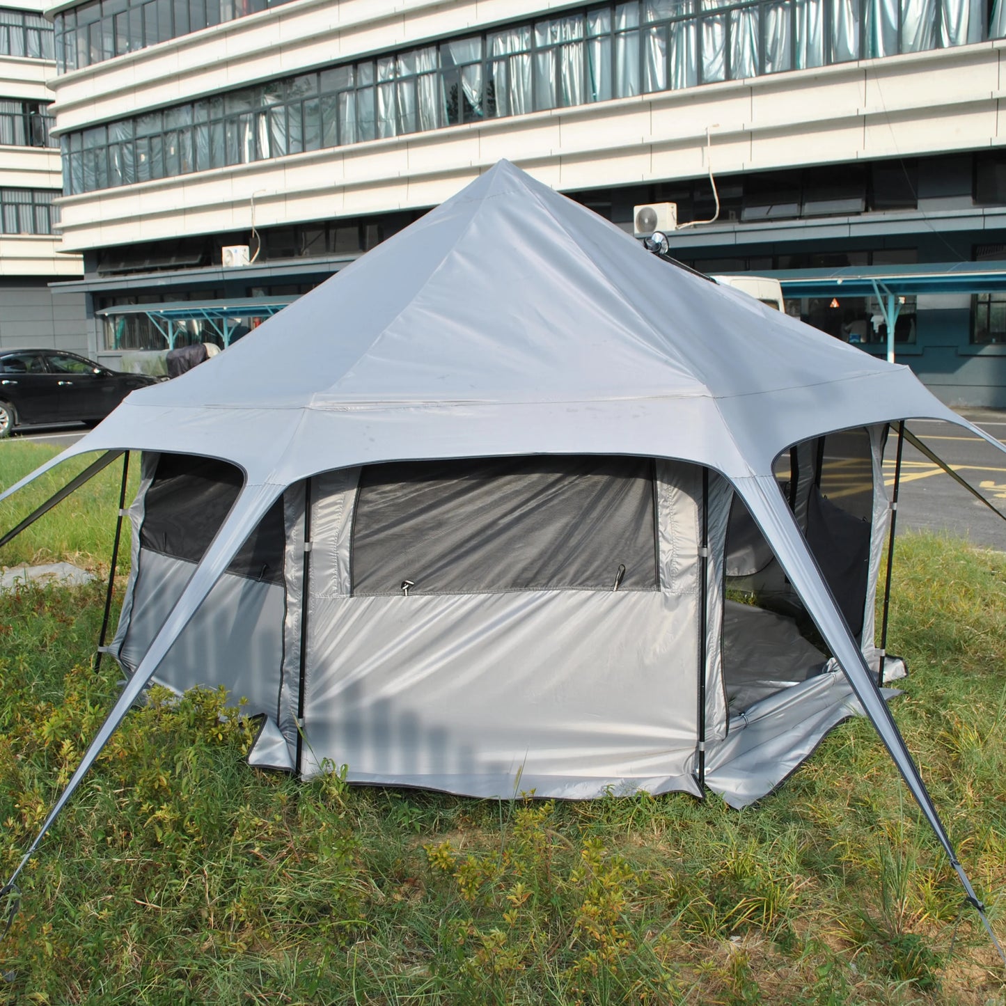 6 Person Bell Tent - Yurts with Stove Jack, Windproof, Breathable Shade, Family Camping Travel, Group Activities