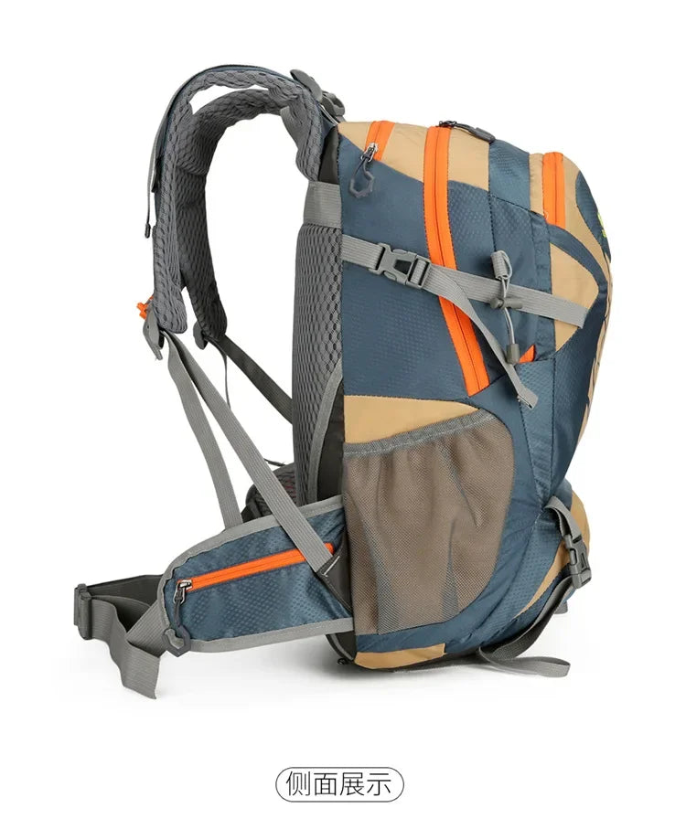 Mountaineering backpack 40 liters men's and women's outdoor sports bag waterproof camping hiking rain