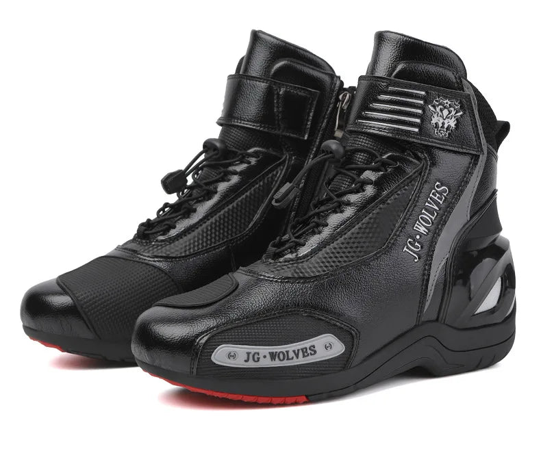 Motorcycle Shoes Men Off-road Adventure Motocross Low Boots  Retro Black Riding Shoes Rubber Sole Waterproof Motorcyclist Shoes