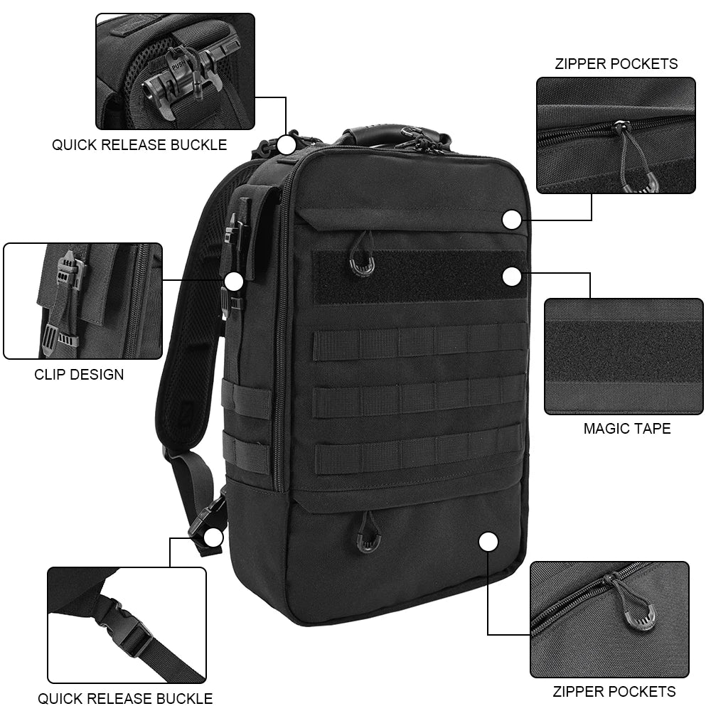 SINAIRSOFT Tactical Backpack Army Molle Work Bag Rucksack Daypack For Travelling Hiking Hunting Outdoor Sports