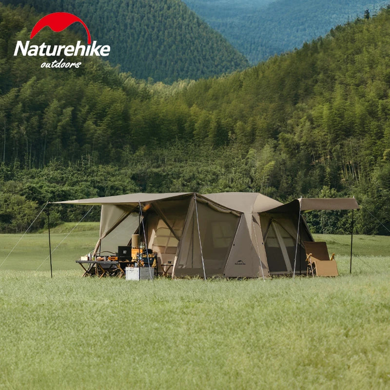 Naturehike Village 13 Automatic Cabin Tent Black Coated Outdoor Camping Picnic Sunscreen 27㎡ 2 Rooms 2 Halls Waterproof Tent