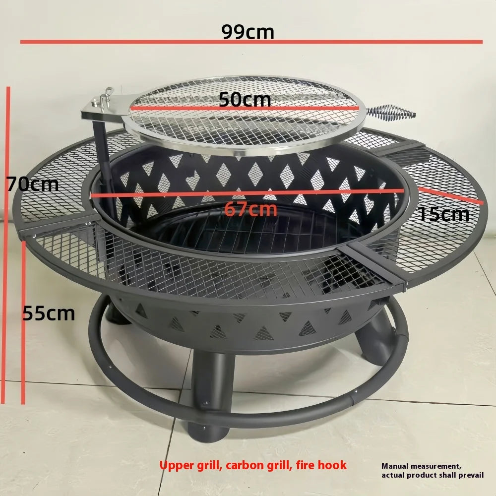 Outdoor barbecue grills, household firewood heating stoves, patio fire pits, villa bonfire pits, fire pit tables for gathering