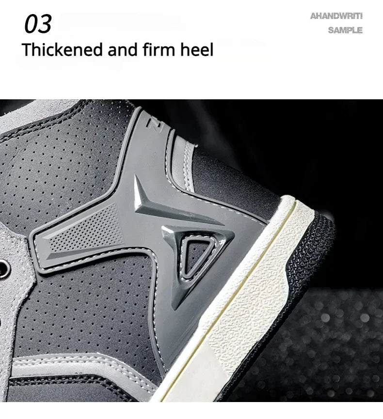 Men's Red Casual Motorcycle Boots – Summer Off-Road Riding Shoes, Motocross Style – Compatible with BMW & Honda Motorbikes