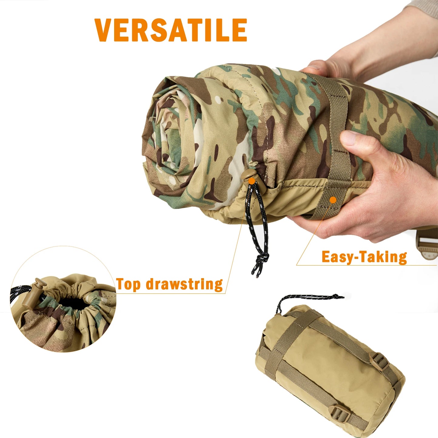 Bivy Cover Sack for Military Army Modular Sleeping System, Waterproof Outer Shell for Sleeping Bag, Minimalist Stealth Shelter