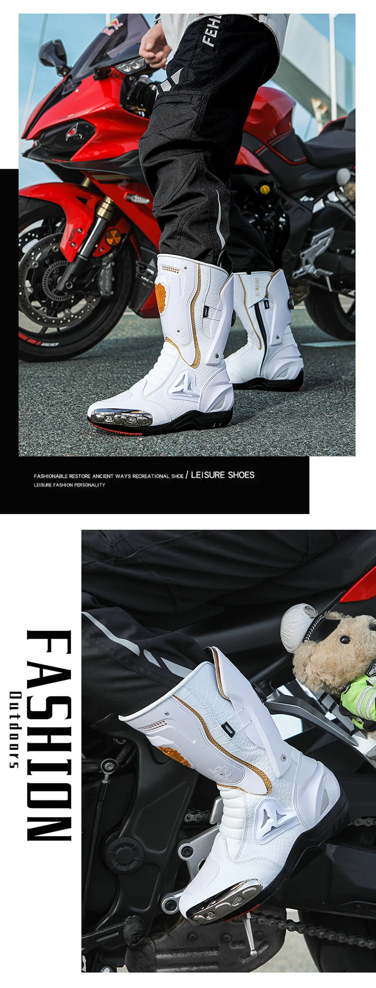 36-47 Anti Fall Motocross Boots Wear-resistant Motorcycle Boots Men's Women Racing Boots Safe Riding Equipment Rally Shoes