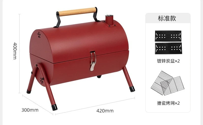 Small Folding Barbecue Grill Outdoor Portable Camping Charcoal Stove for Picnic Backyard Party