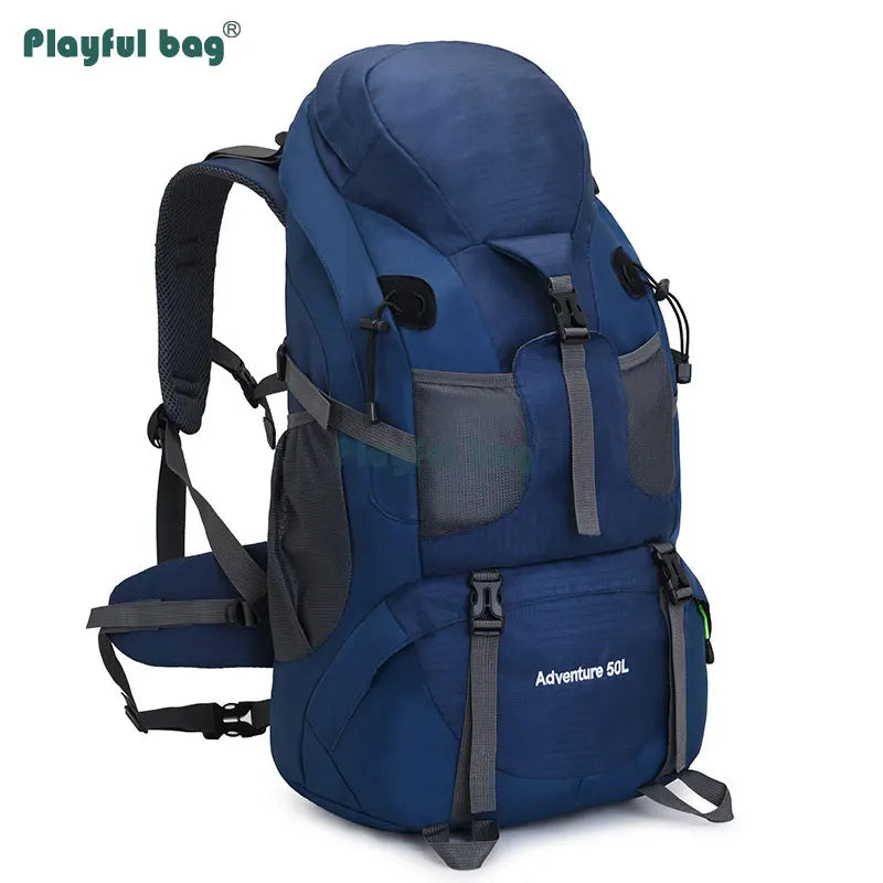 50L Outdoor Mountain Backpack Professional Waterproof Large  Capacity Light Hiking Travel Backpack Adult Bag AVA134