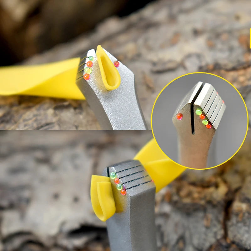 Powerful Slingshot High Quality Stainless Steel Outdoor Hunting Bow Catapult with Flat Rubber Band Fun Toys Entertainment Tools