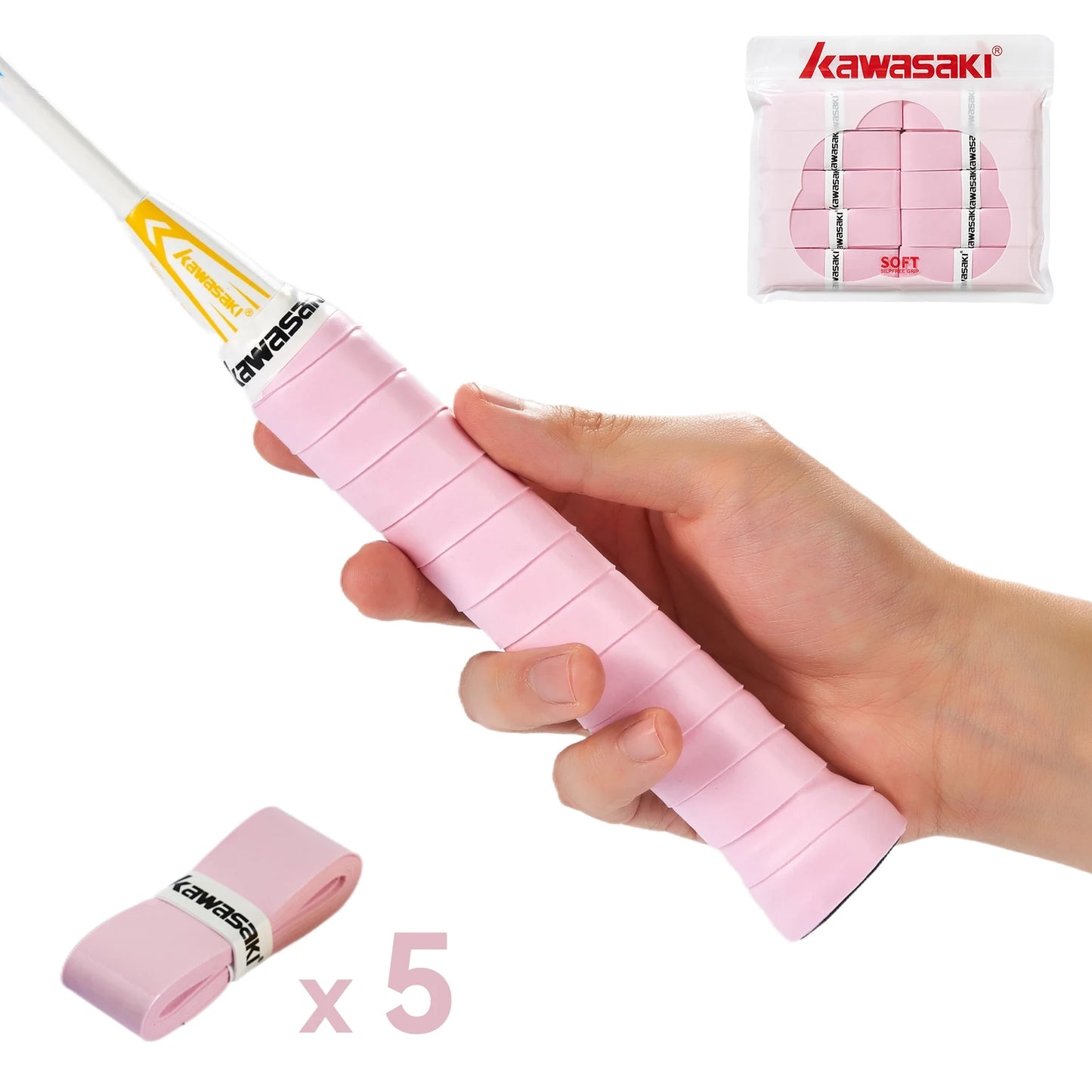 5/10/60 Pieces Overgrips Padel Original Kawasaki Sticky Anti-slip Overgrip Tennis Shock Absorption Paddle Grip Accessories