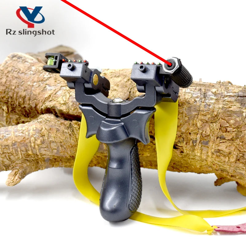 Resin Slingshot Rotating Catapult Head High Precision Outdoor Hunting Shooting Slingshots with Flat Rubber Band  Shooting Games