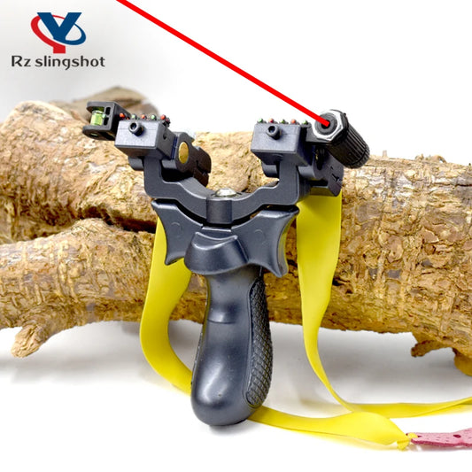 Resin Slingshot Rotating Catapult Head High Precision Outdoor Hunting Shooting Slingshots with Flat Rubber Band  Shooting Games