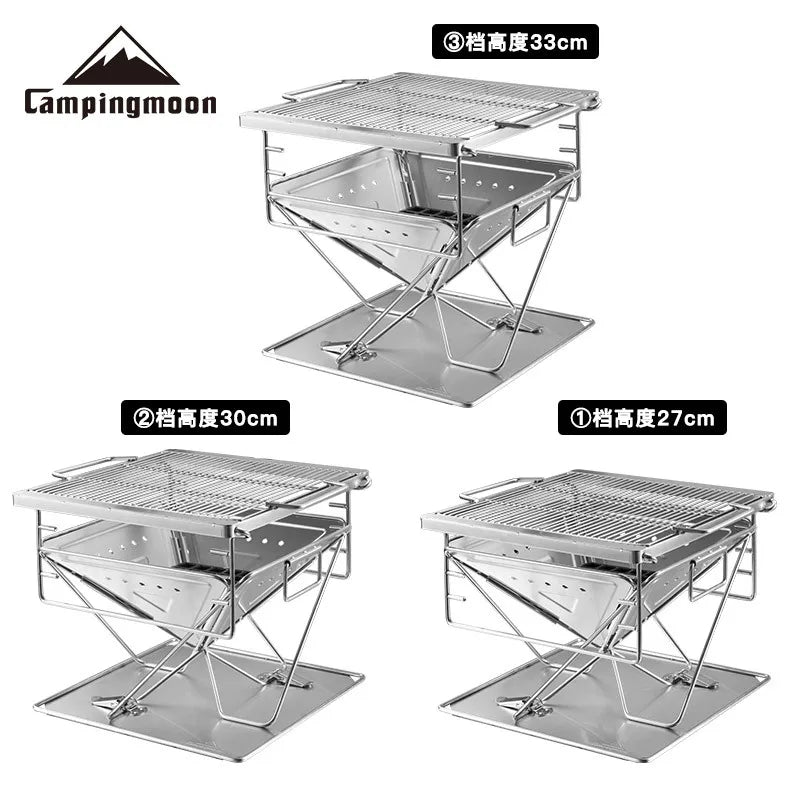 Barbecue Stove Campingmoon MT-035 Multi-Functional Outdoor Family Grill BBQ Oven