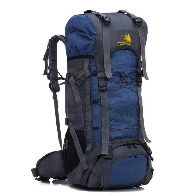 Nylon Water Resistant Outdoor Hiking Backpack 60L Large Capacity Camping Climbing Sports Bag Backpack Man Woman Riding Rucksack