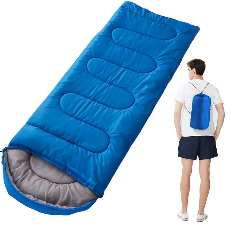 Emergency Sleeping Bag Adult Outdoor Spring and Autumn Adult Men and Women Thickened Warm Portable Camping Single Person
