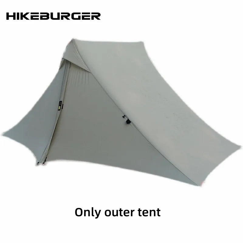 Hikeburger Yuanxing 2P Outdoor Camping Ultralight Tent Tarp Type A Pyramid Double Silicon 20D Nylon Cloth Waterproof Canopy Tent