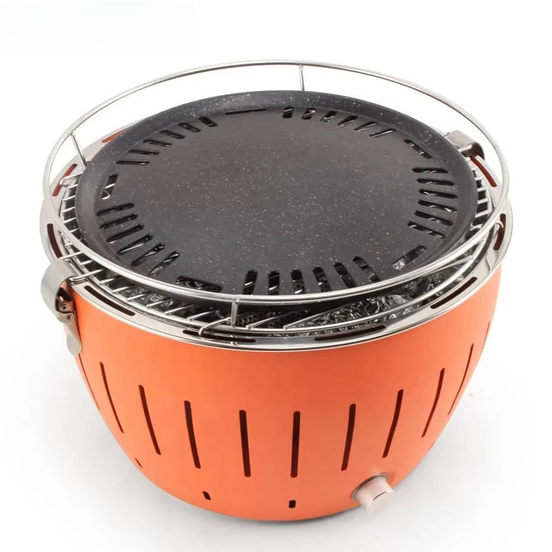 New Design Portable Charcoal BBQ Grill Stainless Steel Turbo BBQ Grill Outdoor