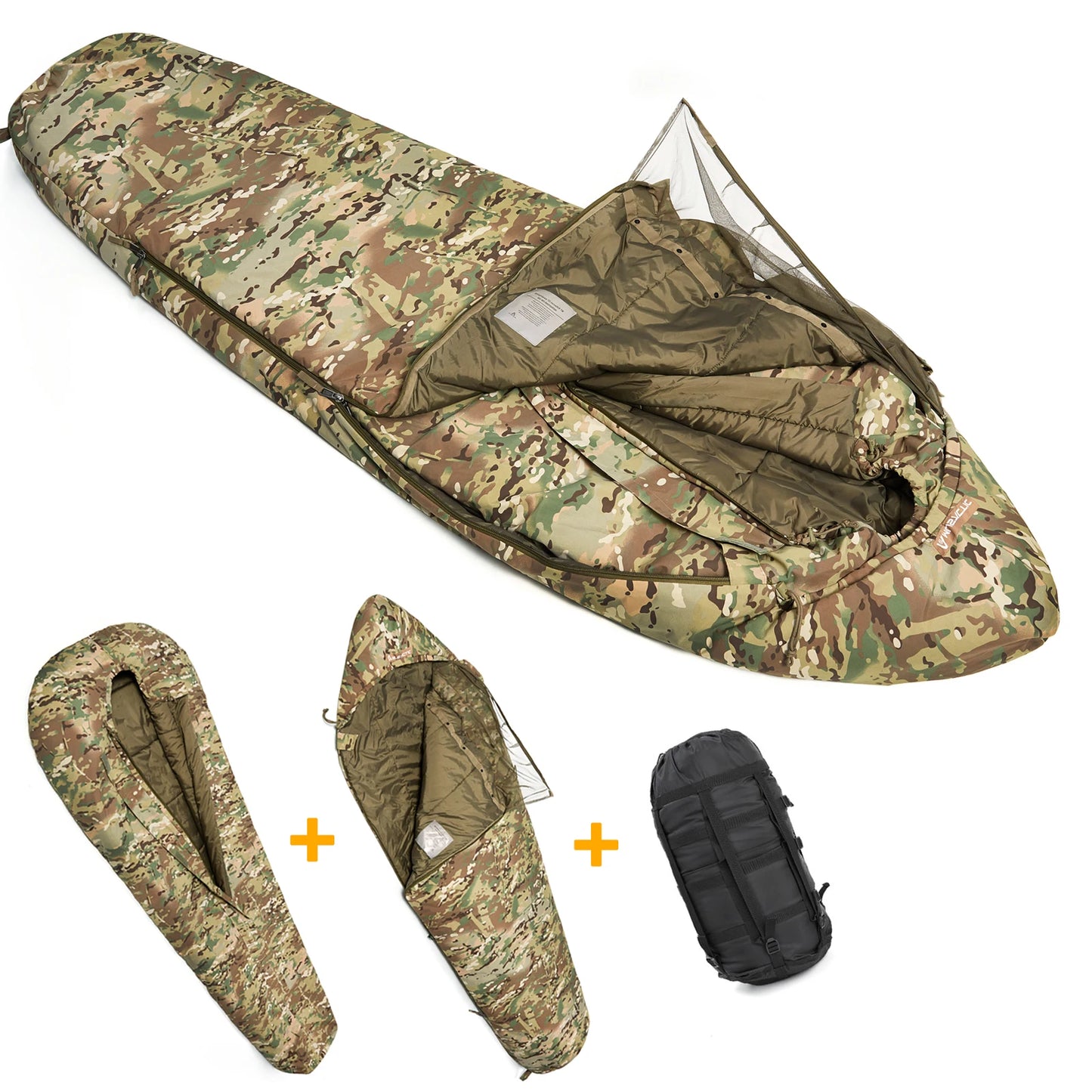 MT Military Modular Infantry Tactical Mummy Sleeping Bags, Army Force Defence 4 & Tropen Sleeping System 2.0 Camouflage
