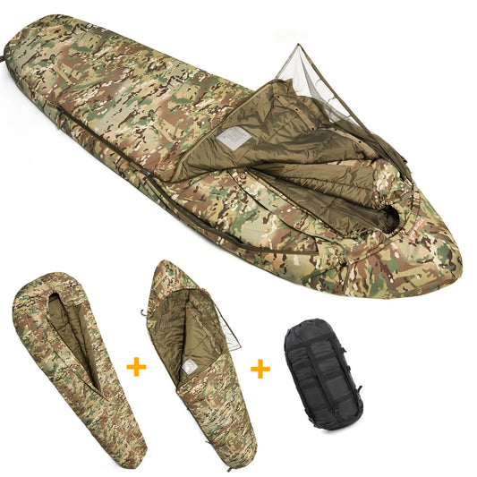 MT Military Modular Infantry Tactical Mummy Sleeping Bags, Army Force Defence 4 & Tropen Sleeping System 2.0 Camouflage
