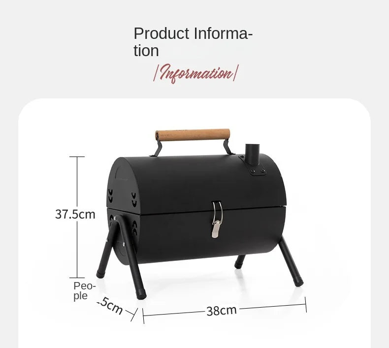 Barbecue Grill Outdoor Portable Picnic Camping Folding Smokeless Grill Household Portable Charcoal Heating Barbecue Grill 2025