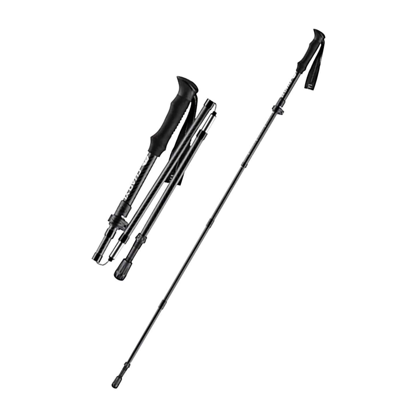 TERROR trekking pole carbon fiber folding ultra-light professional outdoor climbing single telescopic range (112-130CM)
