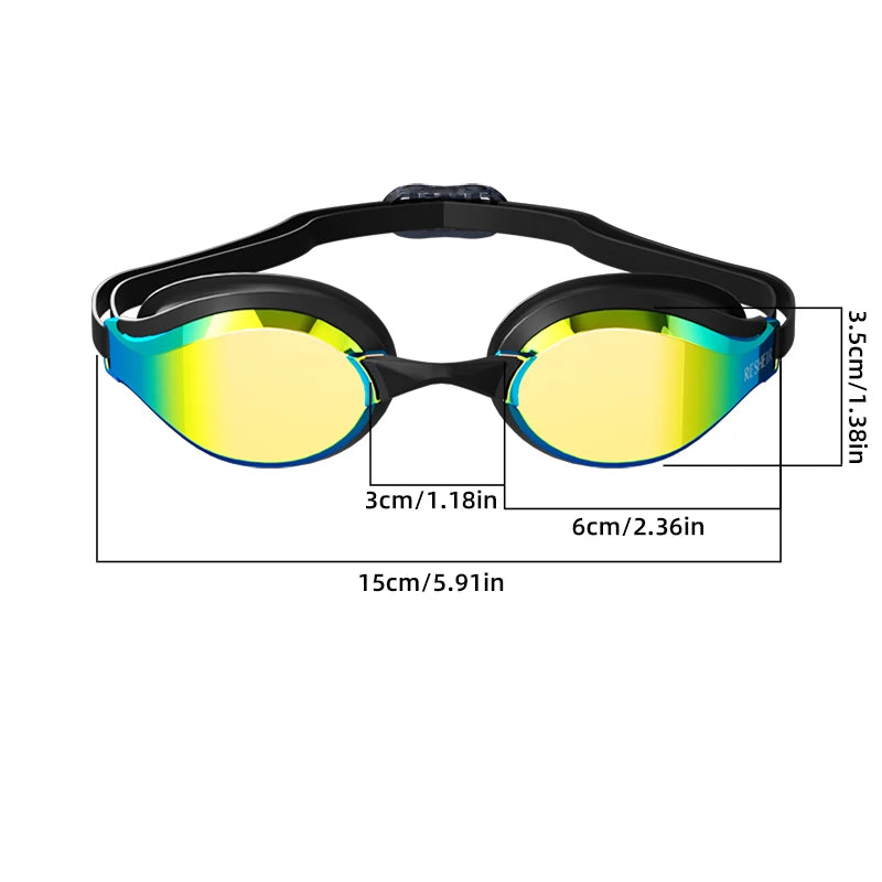 Unisex Professional Swimming Goggles for Racing, HD Lens and Anti-fog Swim Goggles for Adults
