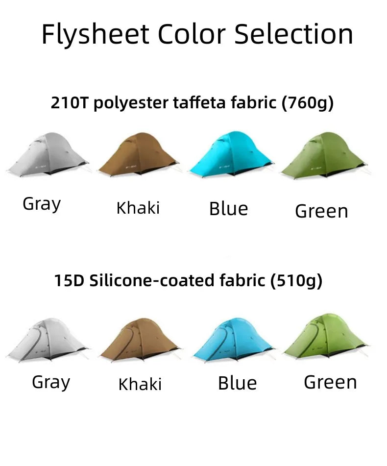 3F UL Gear Zhengtu 2P Tent Two 2 Person 15D Silnylon Coating Nylon Double Layer Ultralight Camping Lightweight Hike For 4 Season